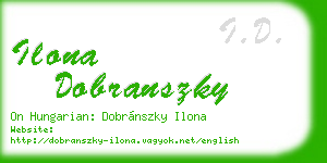 ilona dobranszky business card